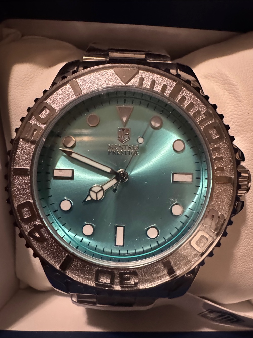 Montres Prestige X Invicta MPW-0268 Men’s 43mm Blue Teal Dial Steel Watch